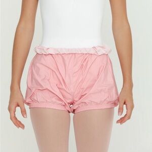 Bullet Pointe Reversible Parachute Shorts in Pink/Light Pink